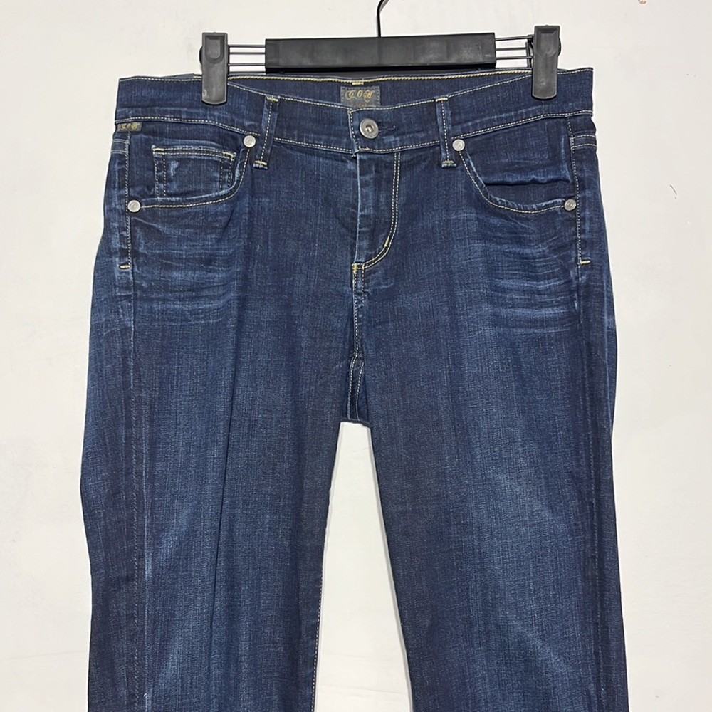 Citizens of Humanity Ava Low Rise Straight Leg Dark Wash Denim Jeans Size 27 - Picture 3 of 14